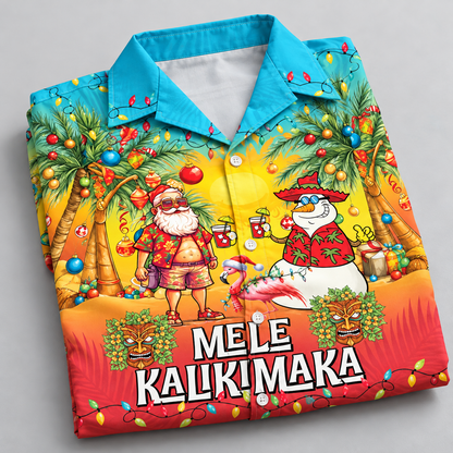 Santa Mele Kalikimaka Hawaiian shirt VC26104