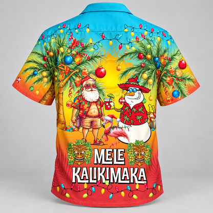 Santa Mele Kalikimaka Hawaiian shirt VC26104