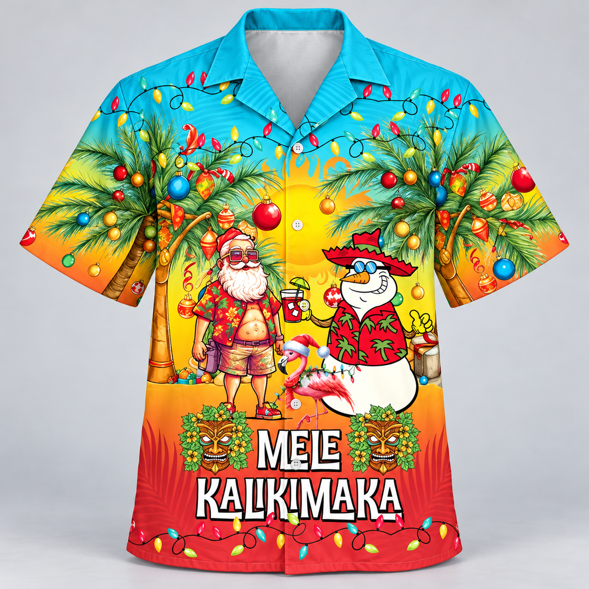 Santa Mele Kalikimaka Hawaiian shirt VC26104