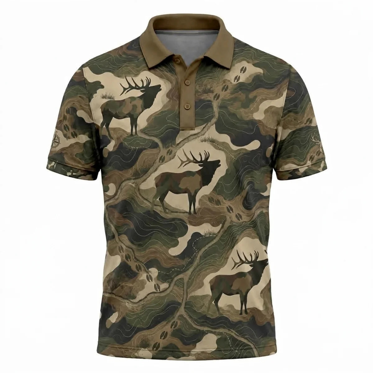 Timber Flow Elk Hunting Polo Shirt VCE1015