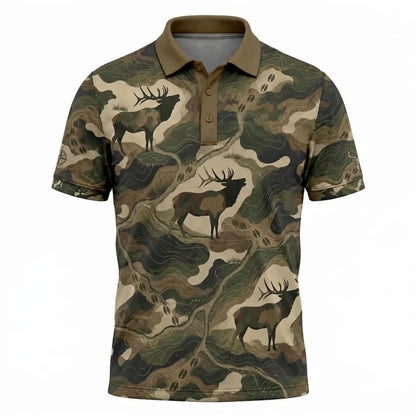 Timber Flow Elk Hunting Polo Shirt VCE1015