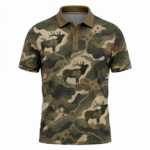 Timber Flow Elk Hunting Polo Shirt VCE1015