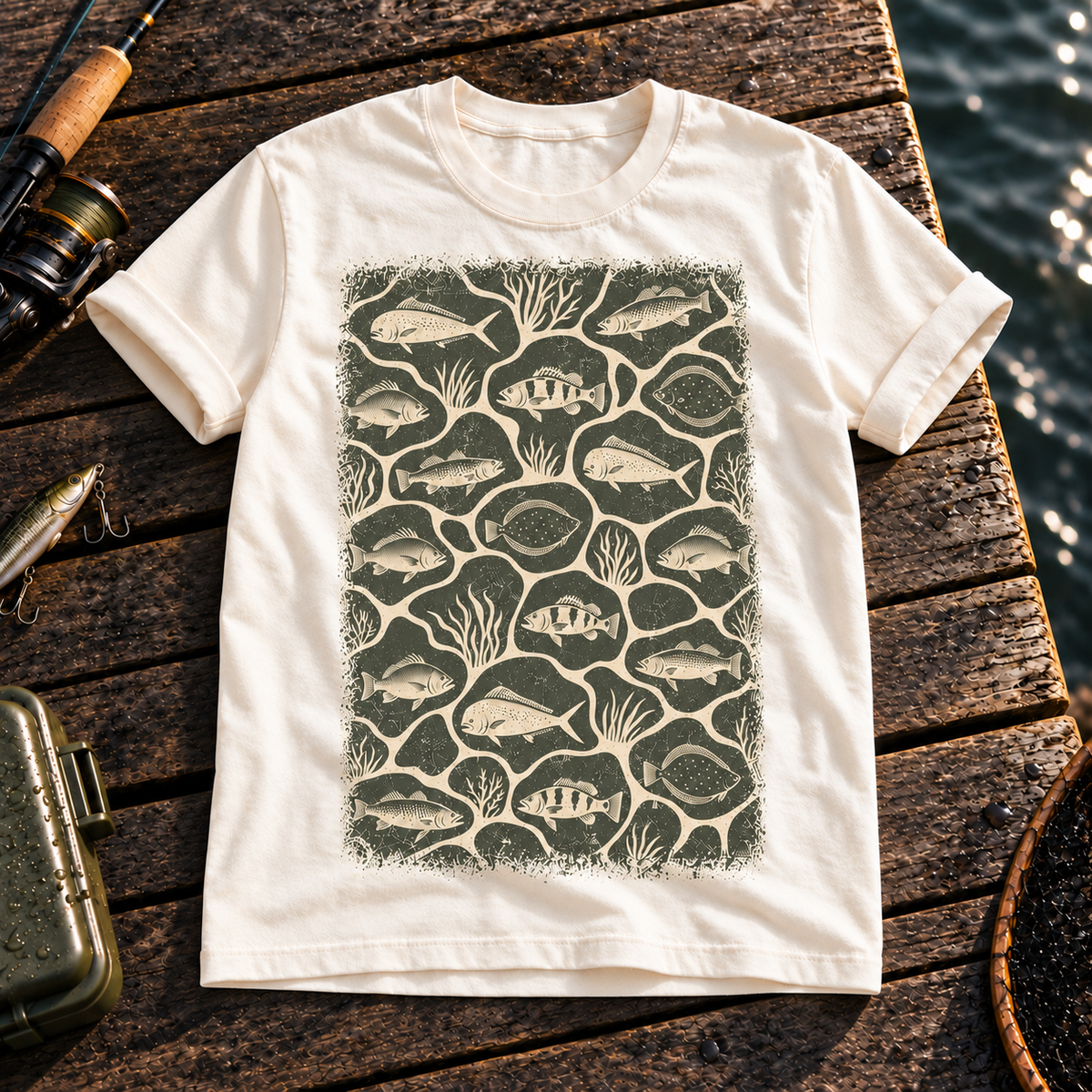 Fishing On Outdoor Cotton T-Shirt NL10128