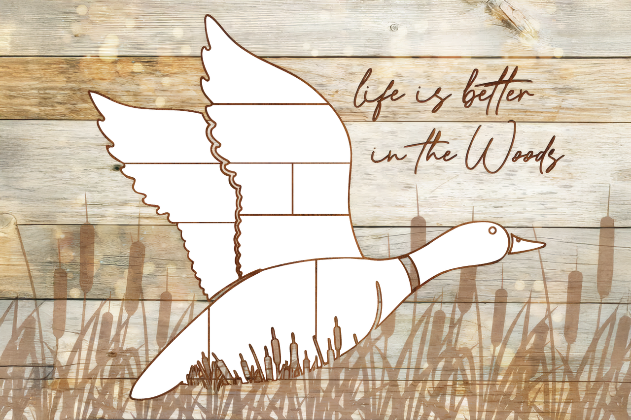 Custom Photo Duck Hunting Collage Canvas, Rustic Wood Look, Personalized Waterfowl Hunter Gift Wall Art