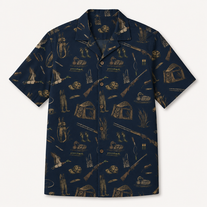 Duck Hunting Gear Toile Navy Polo Shirt DVC003