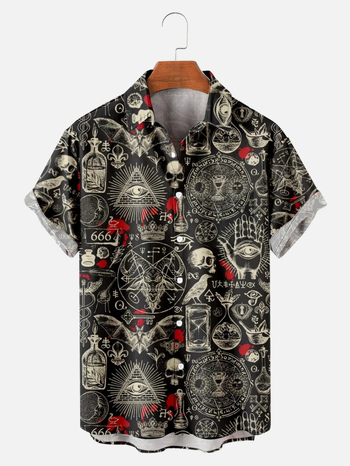 Skull Summer Casual Shirts For Men's