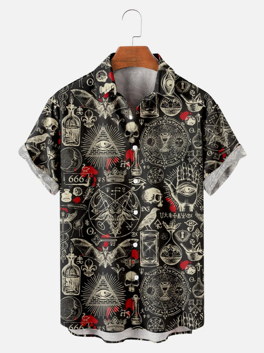 Skull Summer Casual Shirts For Men's