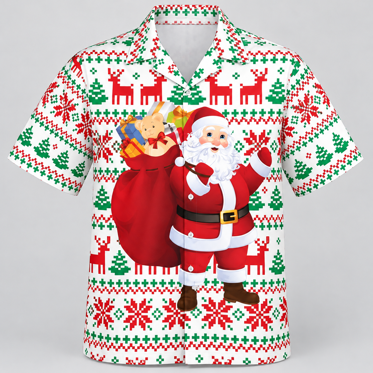 Folded Santa Christmas Hawaiian Shirt VC26107
