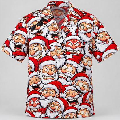 Festive Santa Head christmas Hawaiian Shirt VC26109