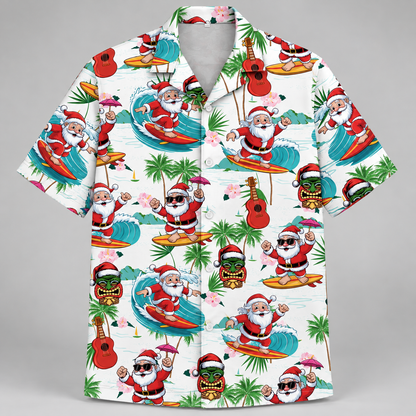 Festive Santa Surf Hawaiian Shirt VC26102
