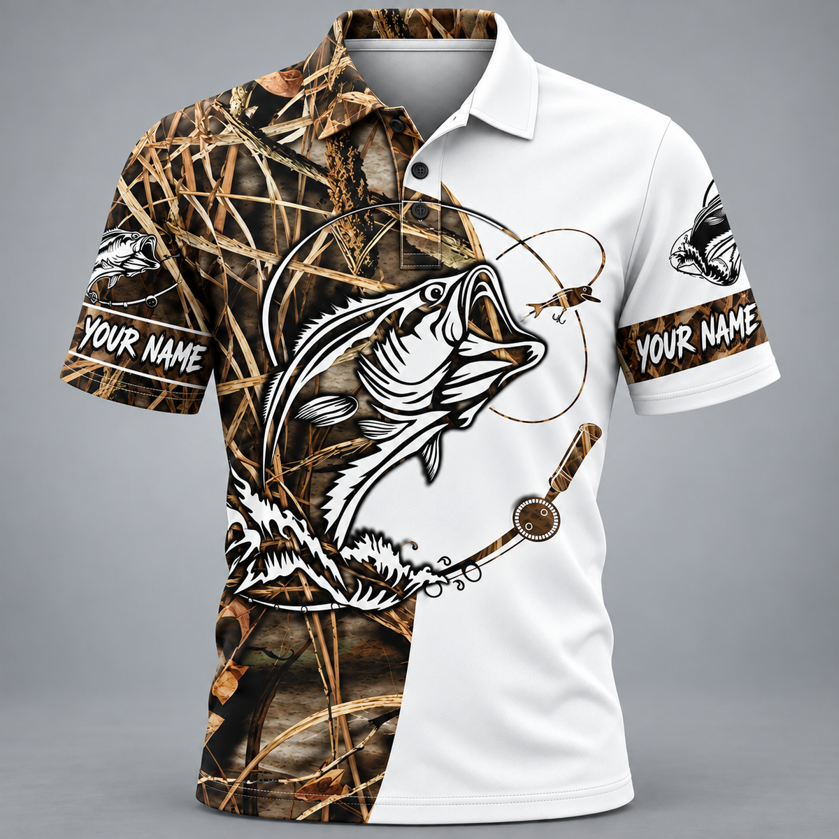 Bass fishing tournament Team Name Polo Shirt VC271002