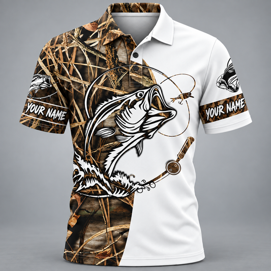 Bass fishing tournament Team Name Polo Shirt VC271002