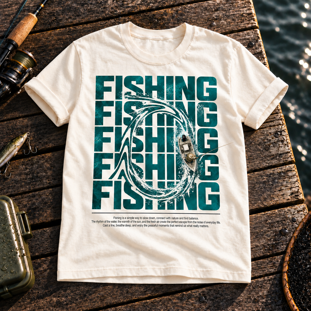 Fishing On Outdoor Cotton T-Shirt NL10126