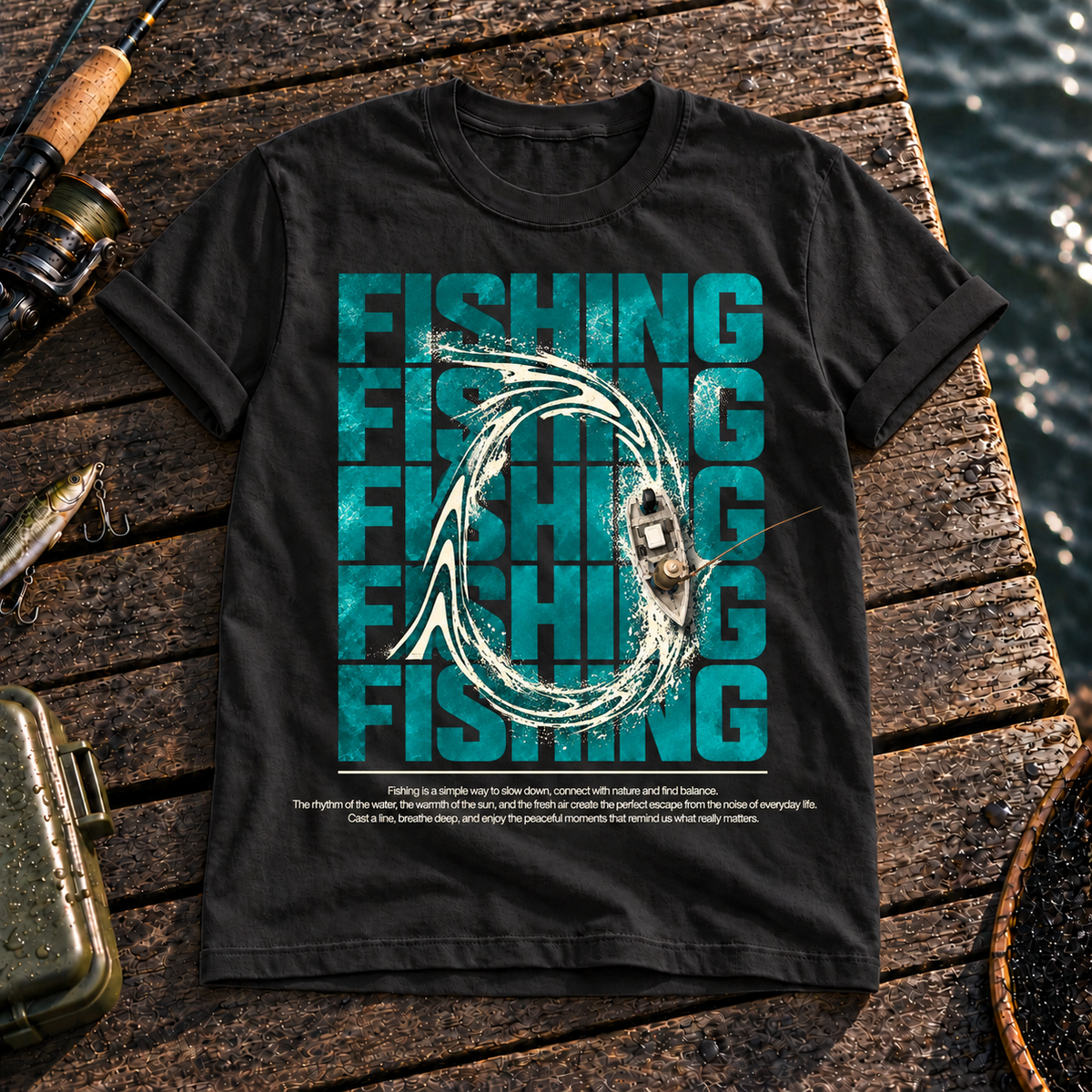 Fishing On Outdoor Cotton T-Shirt NL10126