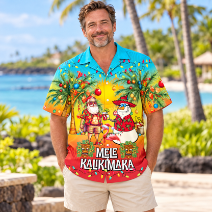 Santa Mele Kalikimaka Hawaiian shirt VC26104