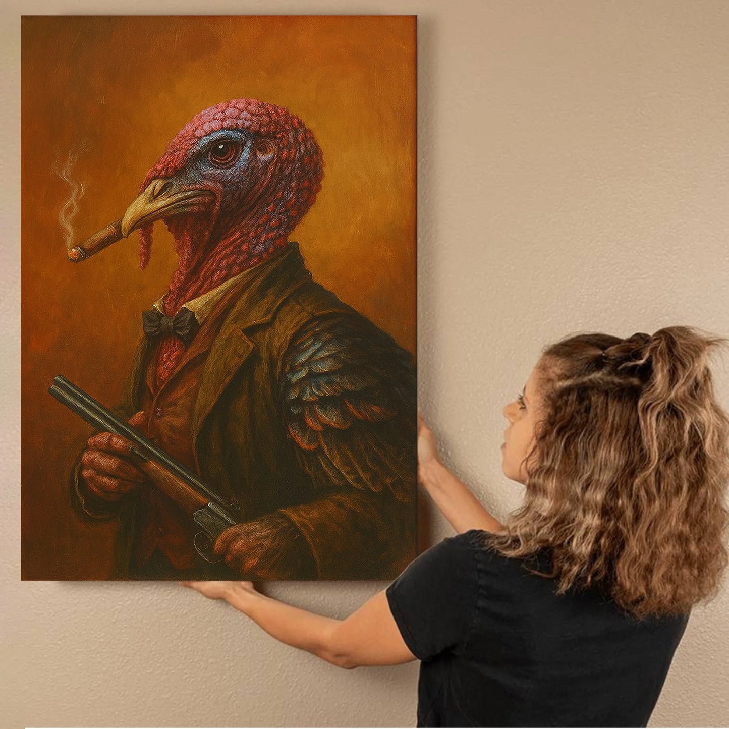 Turkey Smoking Canvas Wall Art