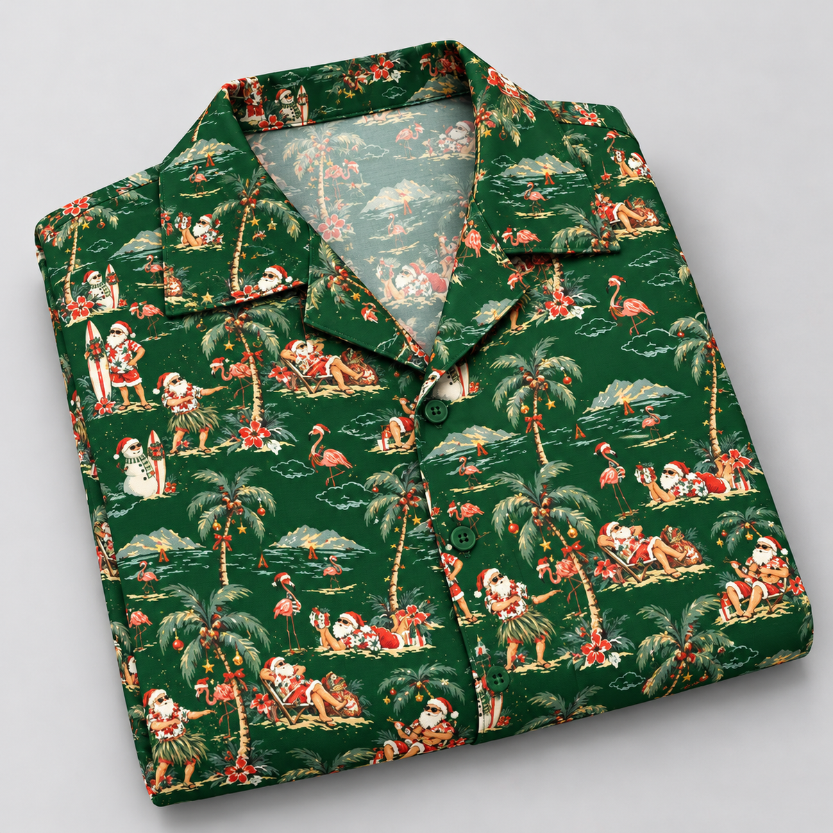 Vintage tropical Santa Christmas Hawaiian shirt VC26101