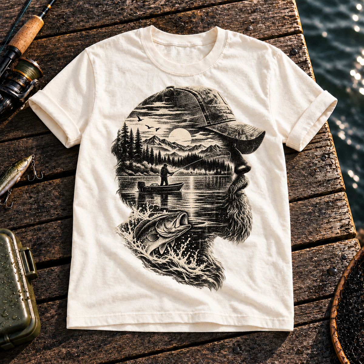Fishing On Outdoor Cotton T-Shirt NL10131