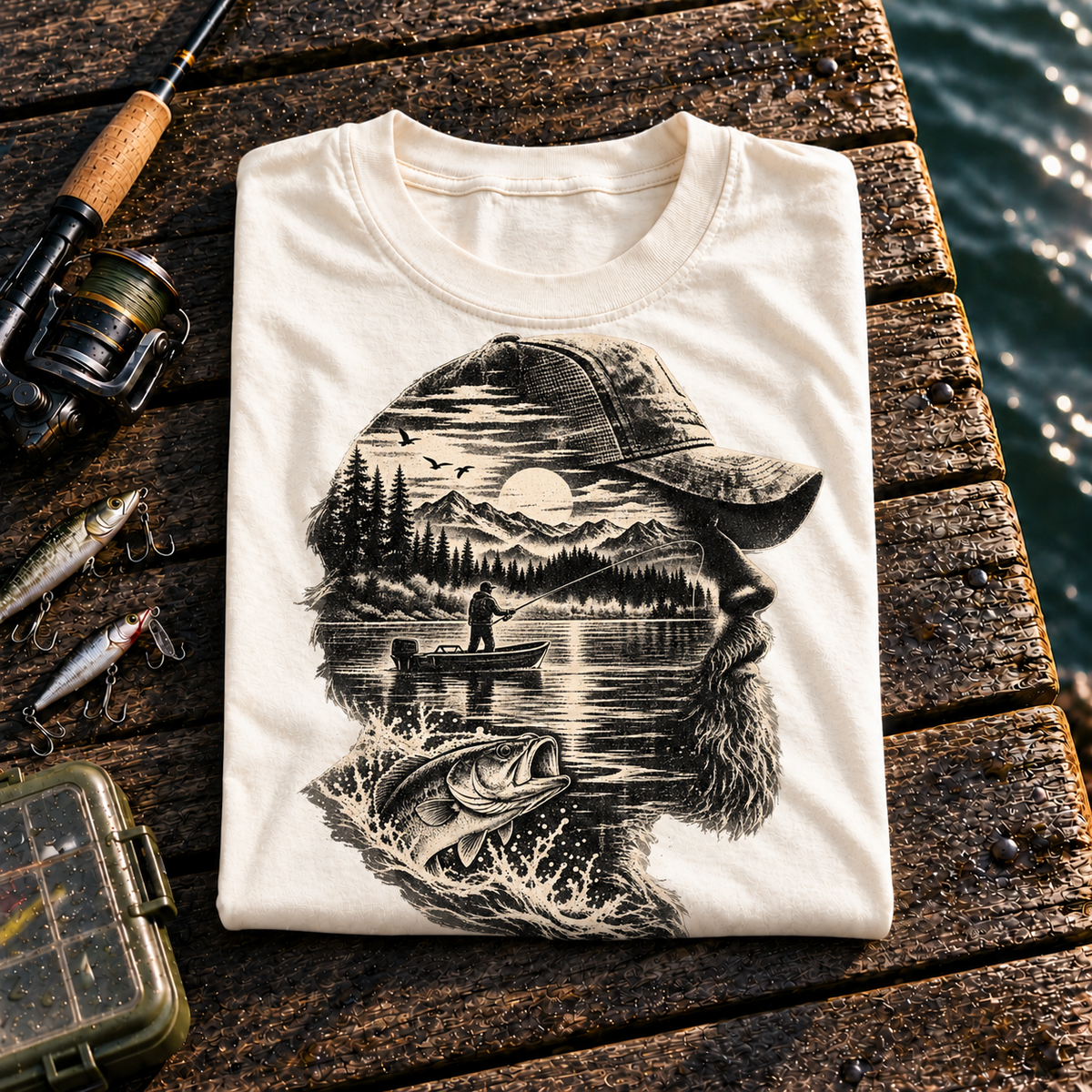 Fishing On Outdoor Cotton T-Shirt NL10131