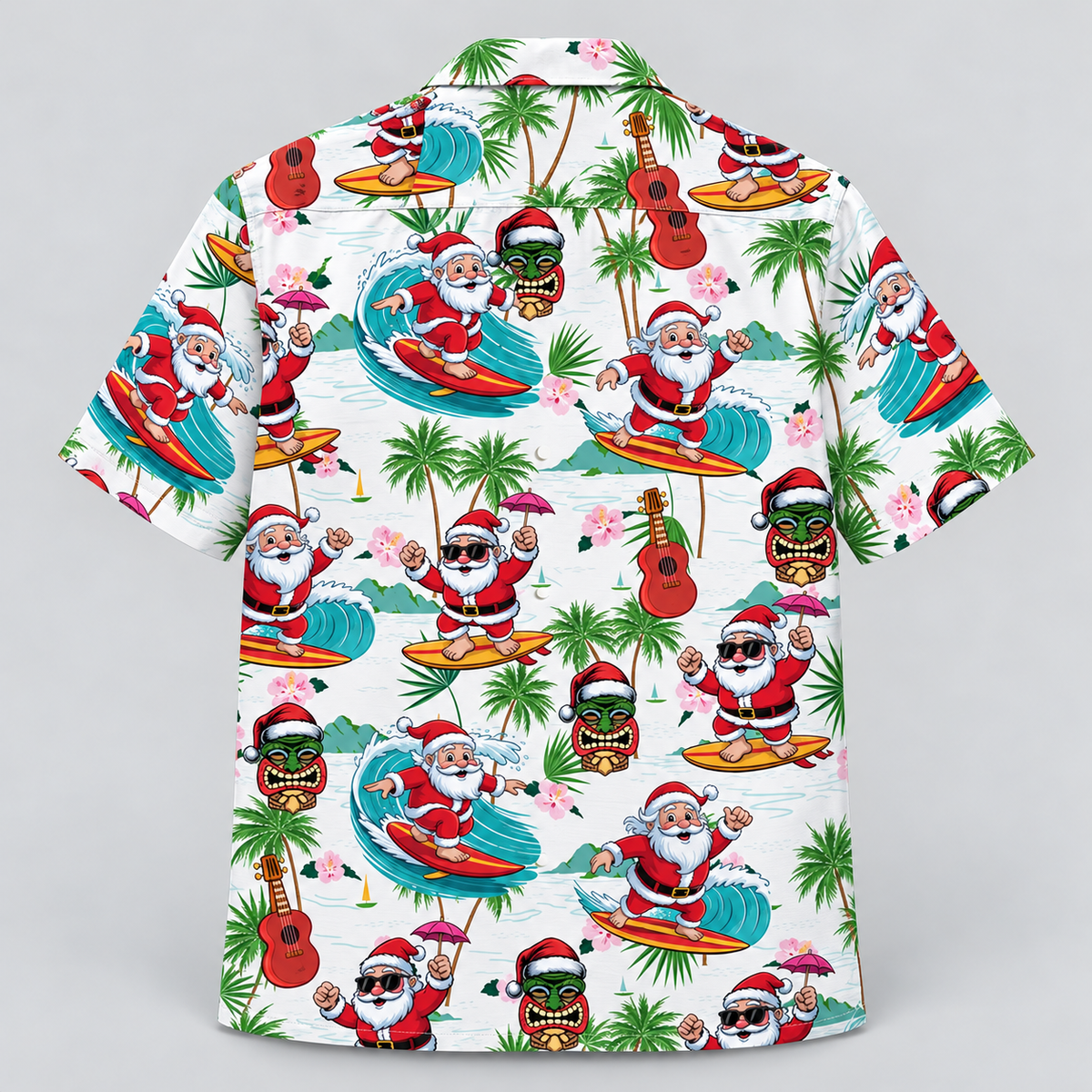 Festive Santa Surf Hawaiian Shirt VC26102