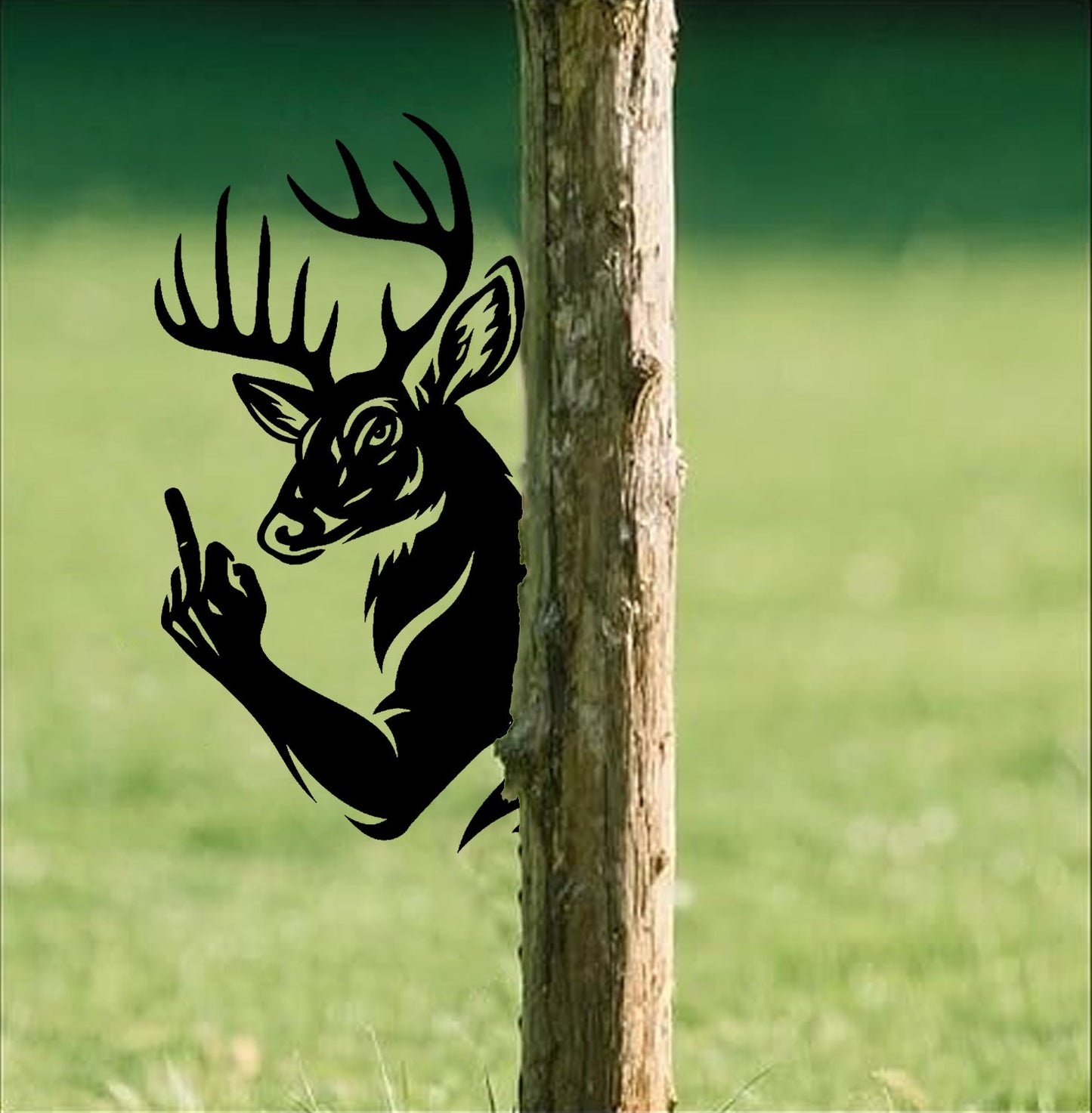 Funny Deer Hunting Metal Sign WITH LED/WITHOUT LED - Humorous Buck Yard Decor