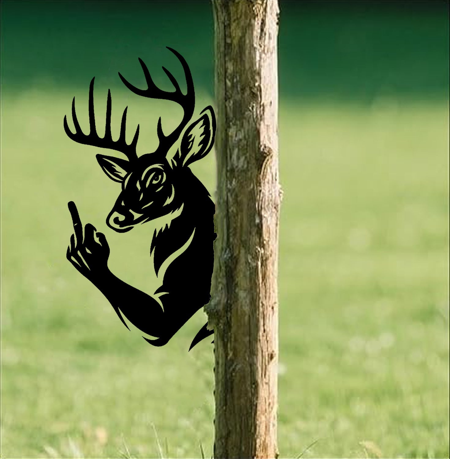 Funny Deer Hunting Metal Sign WITH LED/WITHOUT LED - Humorous Buck Yard Decor