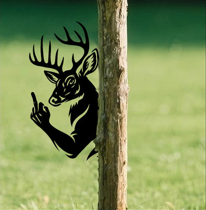 Funny Deer Hunting Metal Sign WITH LED/WITHOUT LED - Humorous Buck Yard Decor