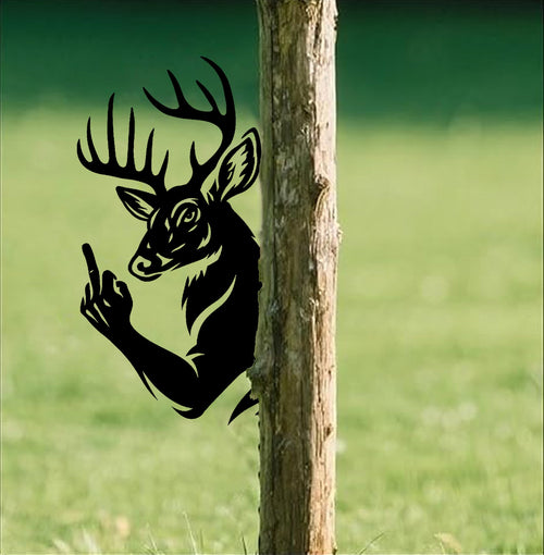 Funny Deer Hunting Metal Sign WITH LED/WITHOUT LED - Humorous Buck Yard Decor
