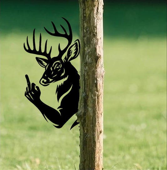 Funny Deer Hunting Metal Sign WITH LED/WITHOUT LED - Humorous Buck Yard Decor