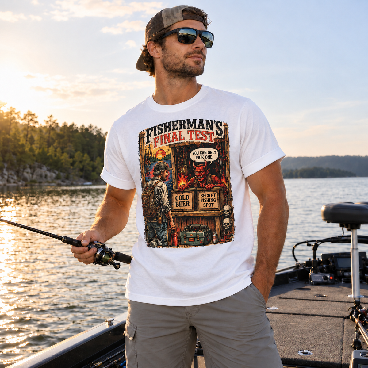 Fishing On Outdoor Cotton T-Shirt NL10096