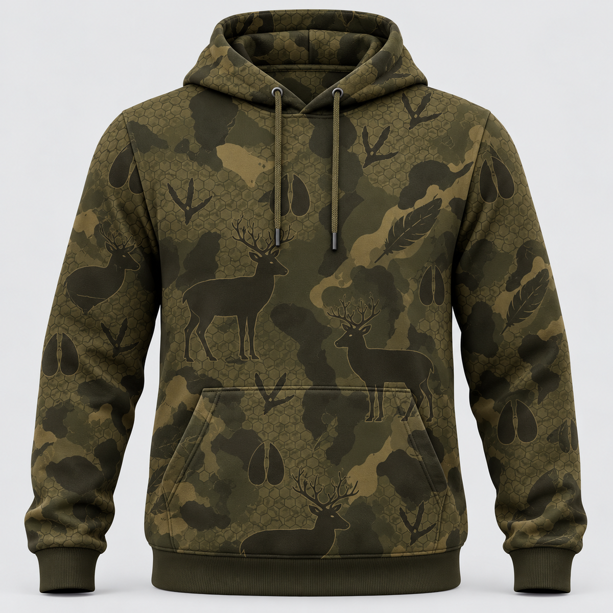 Deer Hunting Antler Pattern Hoodie vc1013