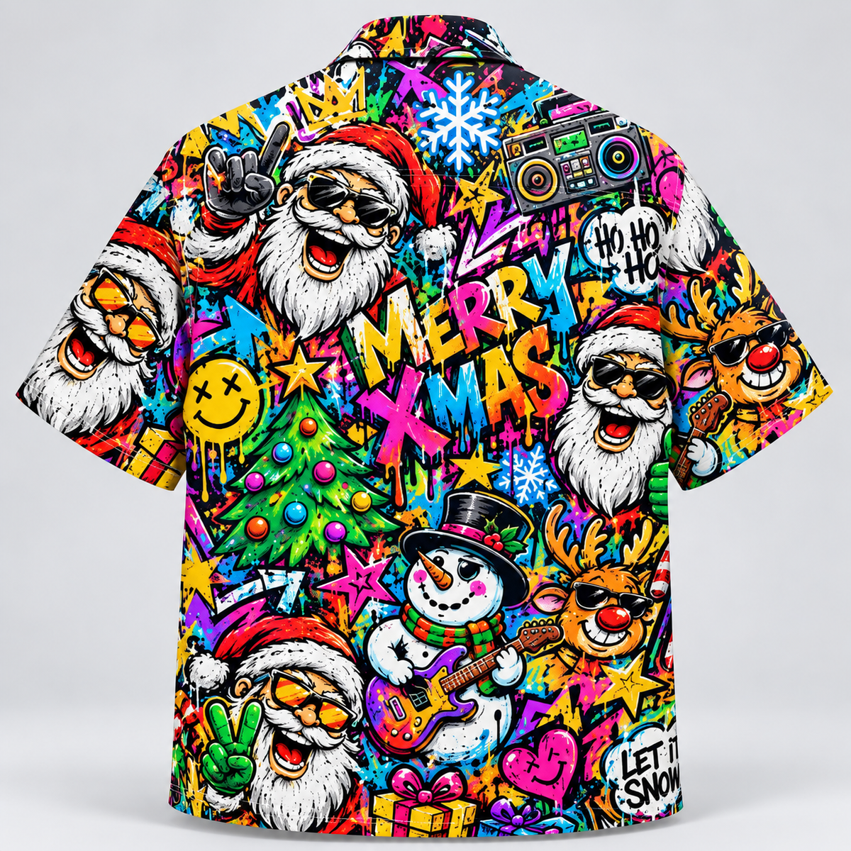 Xmas Merry Rock Santa Hawaiian Shirt VC231007