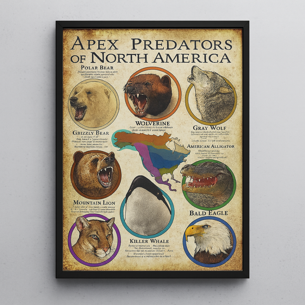 Animals USA Hunting Framed Canvas