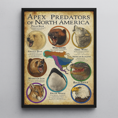 Animals USA Hunting Framed Canvas