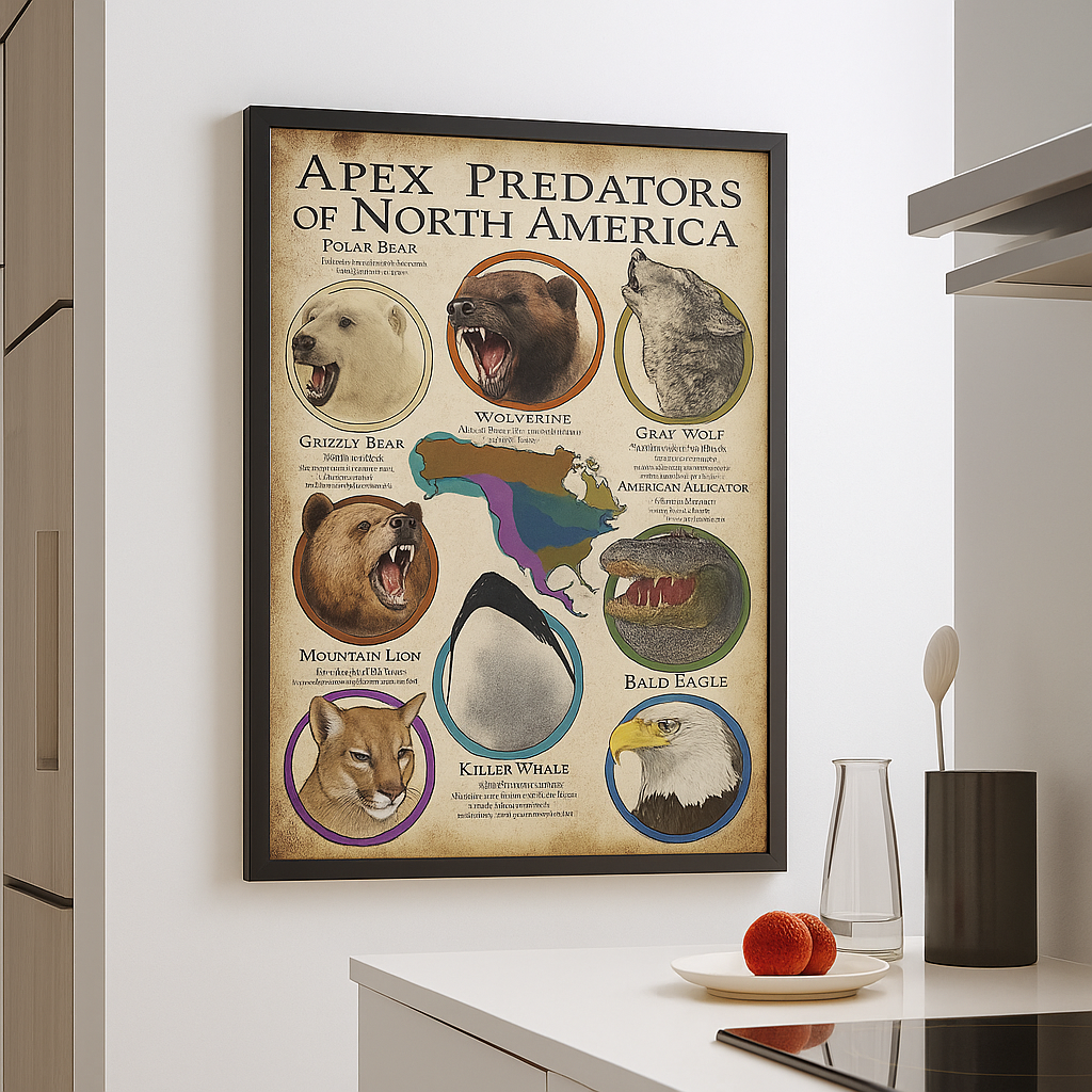 Animals USA Hunting Framed Canvas