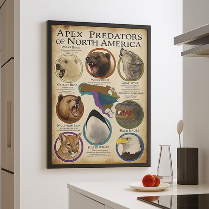 Animals USA Hunting Framed Canvas