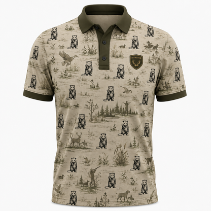 Opossum Hunting Toile Polo Shirt VCP1035
