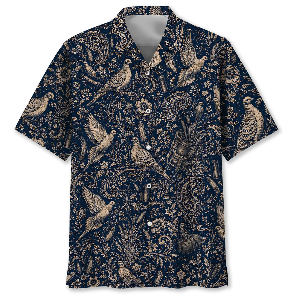 Midnight Dove Hunting Paisley Hawaiian Shirt VCP1050