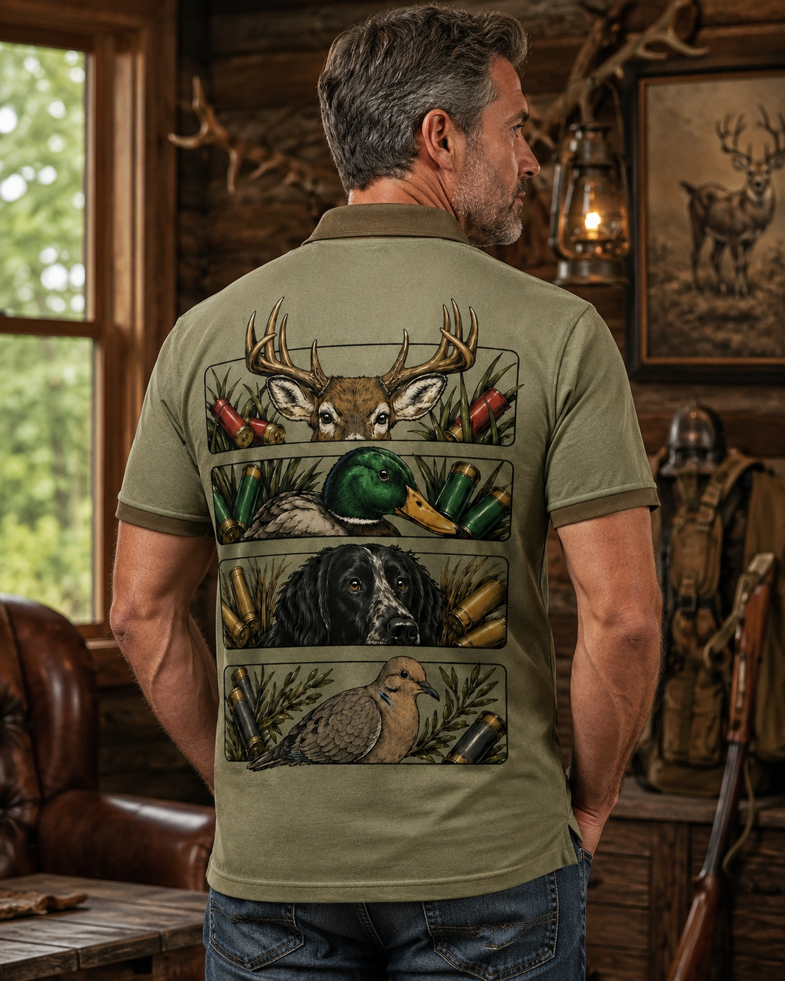Deer Duck & Dove Hunting Polo Shirt Retriever VCP1005