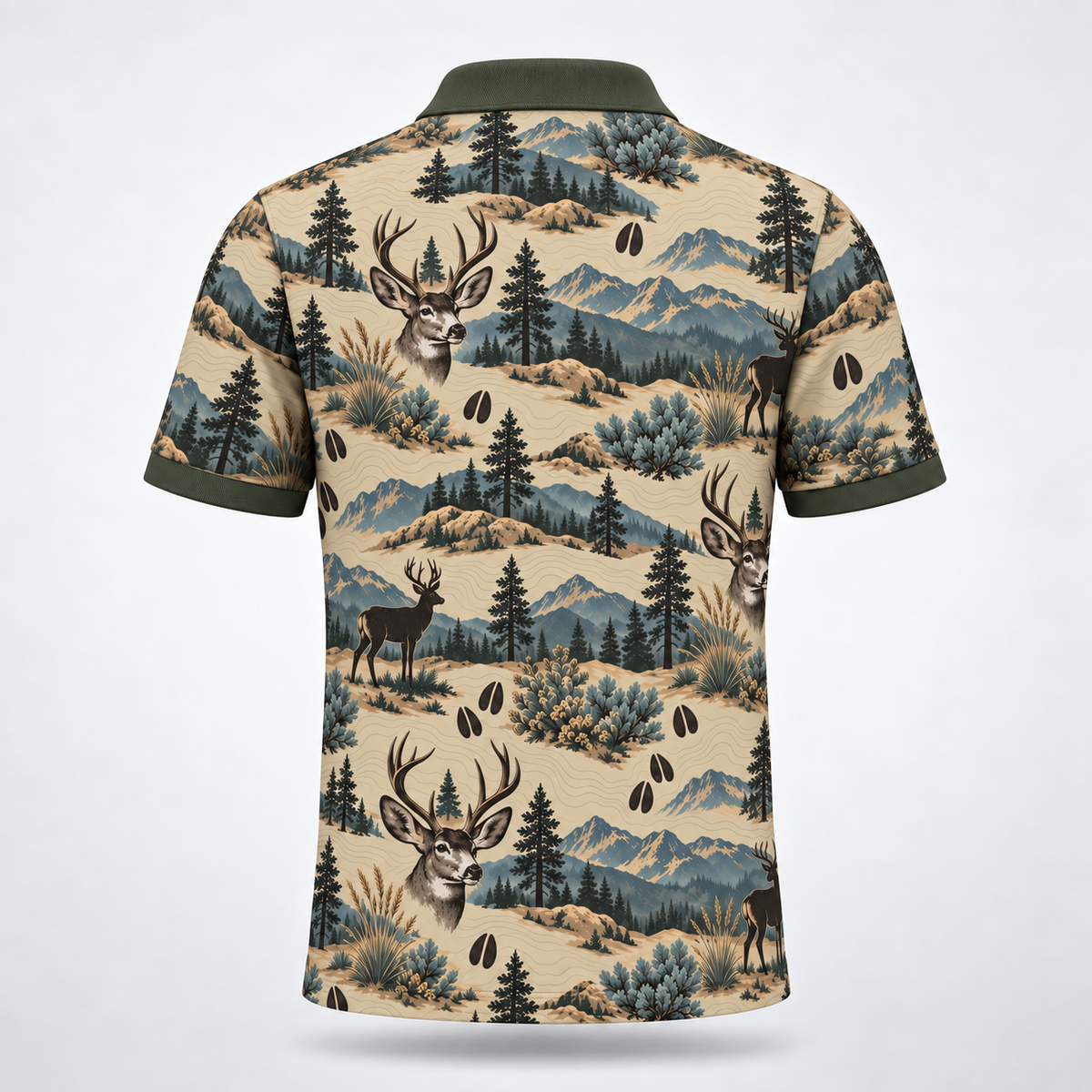 Mule Deer Tracks Polo Shirt VCP1036