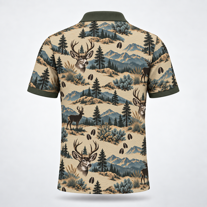 Mule Deer Tracks Polo Shirt VCP1036