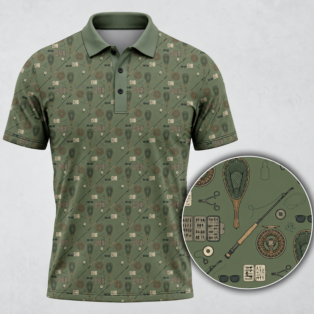 Fly Fishing Polo Shirt VCE1014