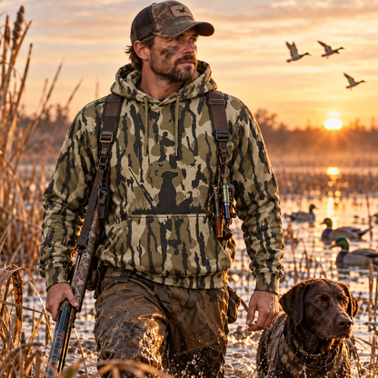 Dog Duck Pattern Camo Hoodie