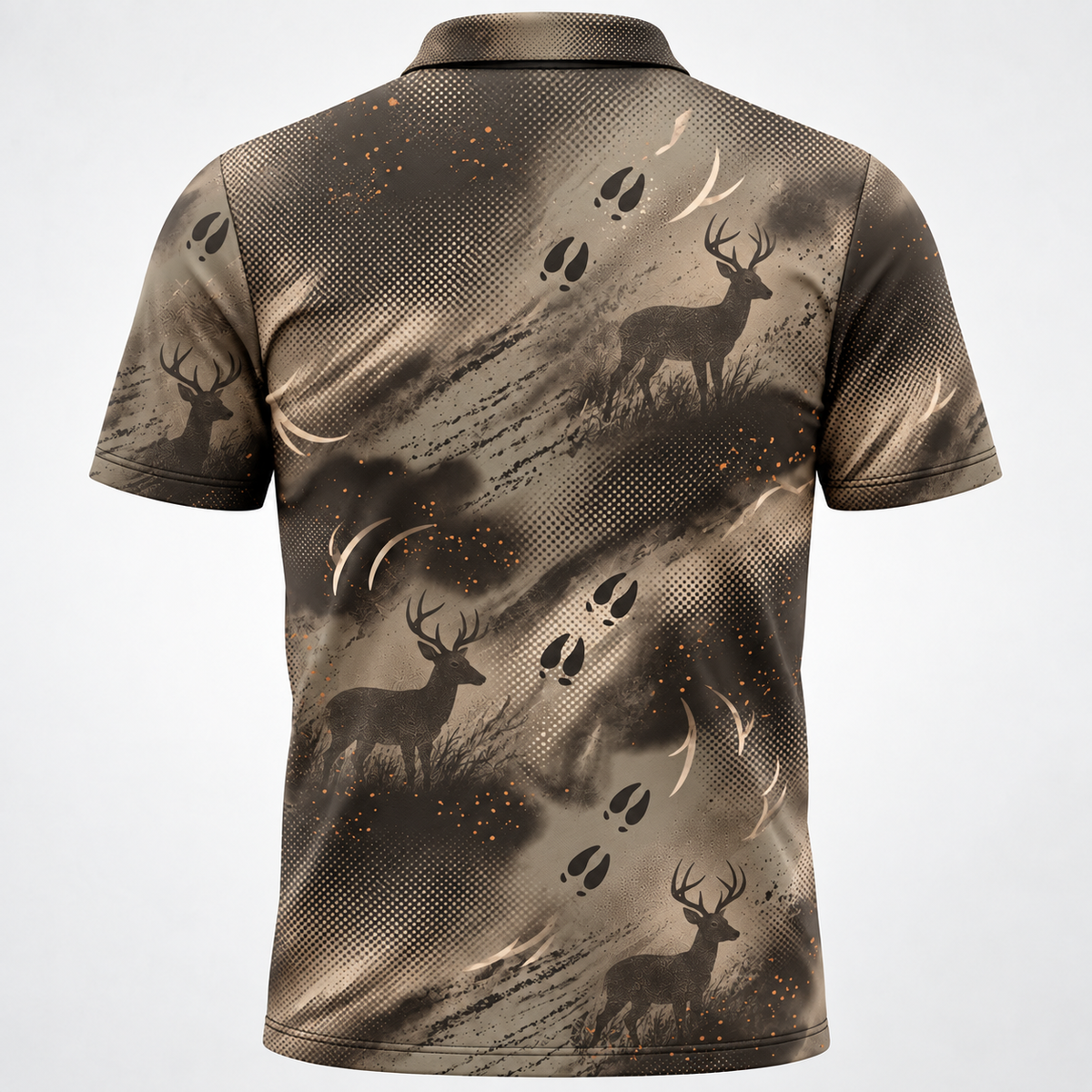 Mule Deer Hunting Tracks Polo Shirt VCP1031