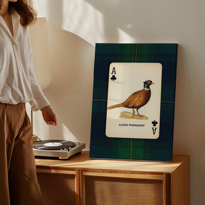 Pheasant Ace Canvas Rustic Hunting Lodge Wall Art