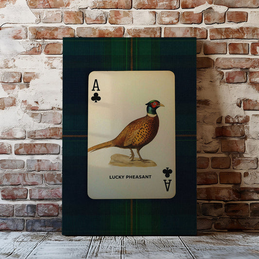 Pheasant Ace Canvas Rustic Hunting Lodge Wall Art