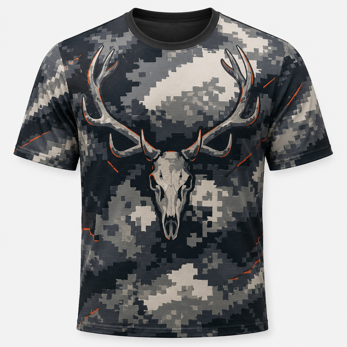 Deer Skull Digital Camo Polo Shirt DVC001