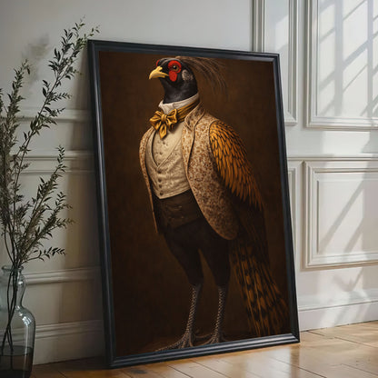 Victorian Gentleman Pheasant Portrait Wall Art Canvas