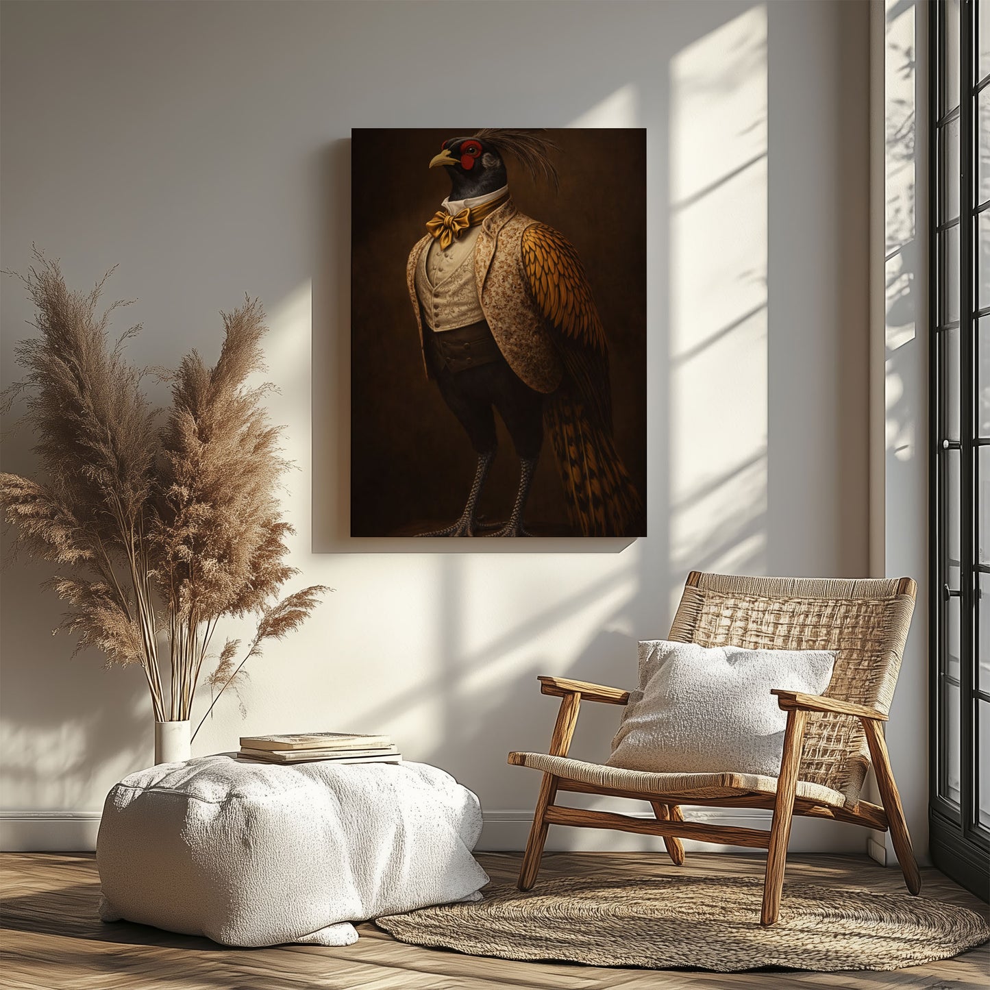 Victorian Gentleman Pheasant Portrait Wall Art Canvas
