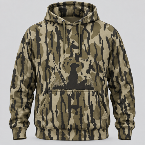 Dog Duck Pattern Camo Hoodie